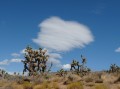 Verwischte Wolke am blauen Wüstenhimmel